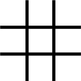 An empty tic-tac-toe board