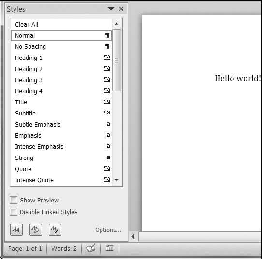 Display the Styles pane by pressing CTRL-ALT-SHIFT-S on Windows.