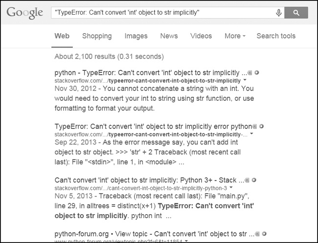 The Google results for an error message can be very helpful.