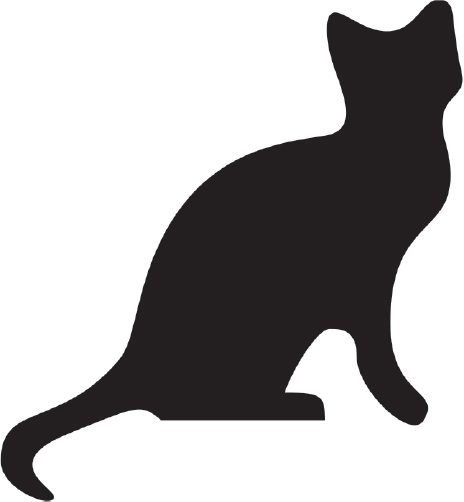 A cat silhouette icon